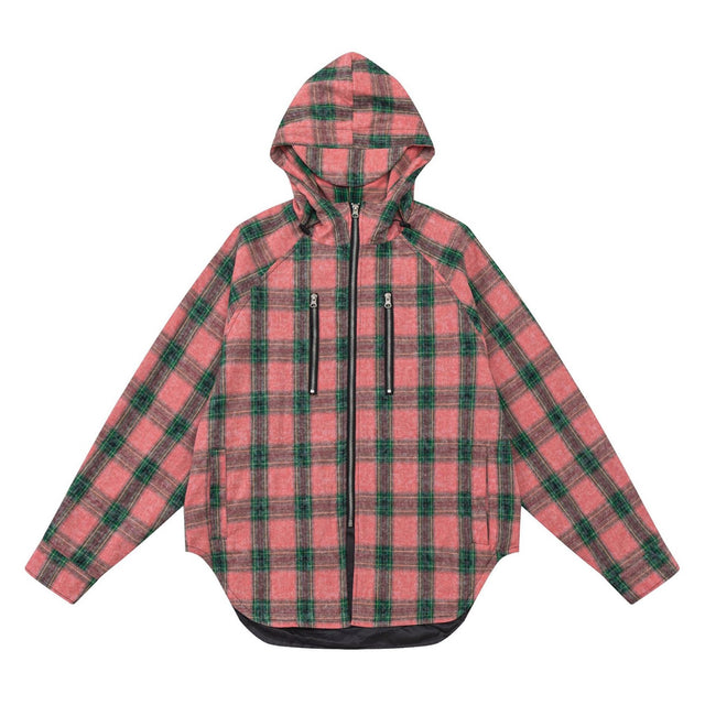 Zip Hood Check Shirt