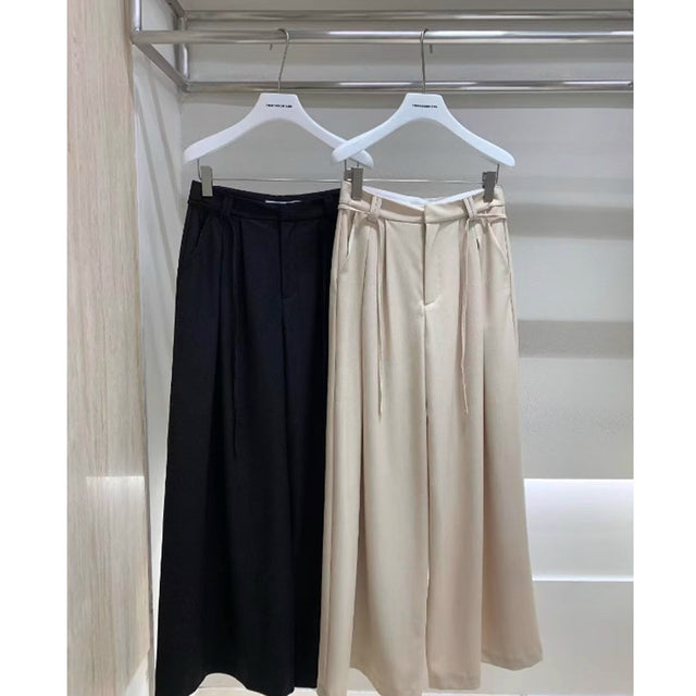 Plain wide pants