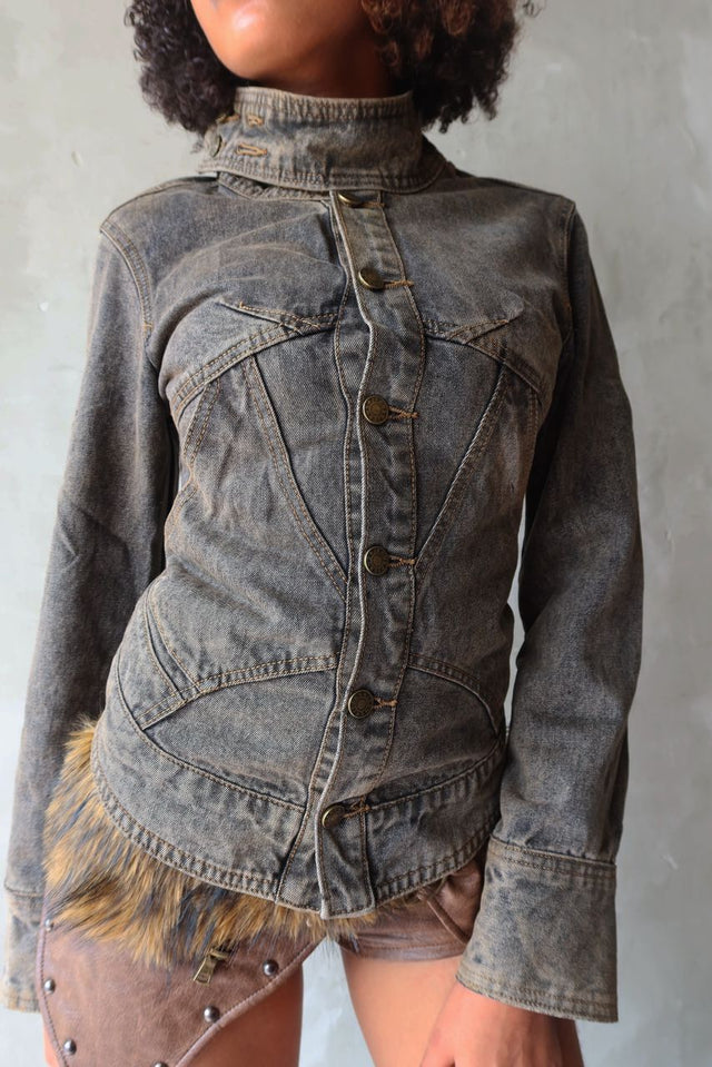String Denim Jacket