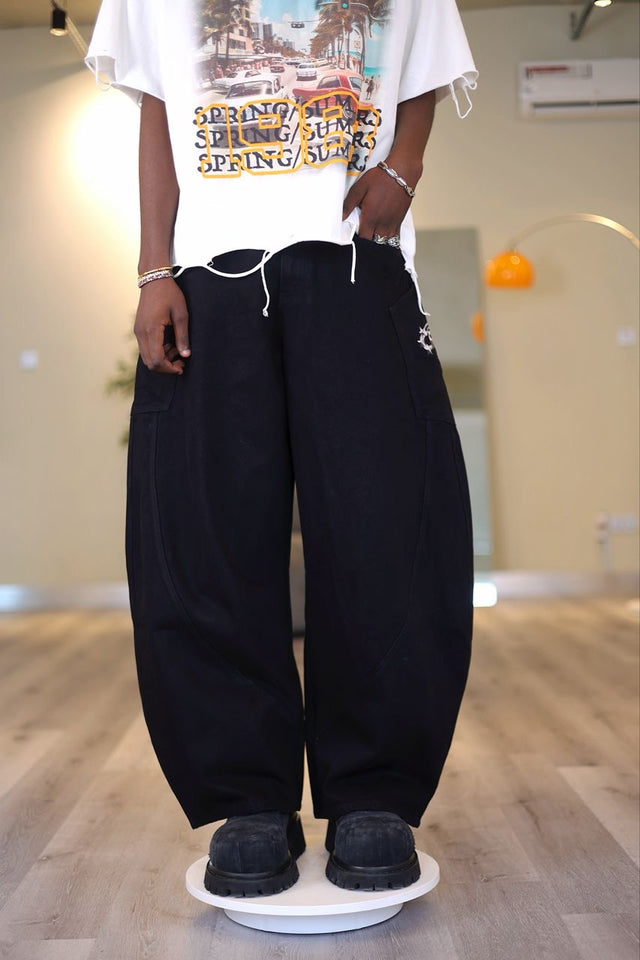 Curved Denim Pant (3 colors)