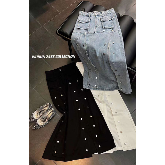 Rad Denim Long Skirt