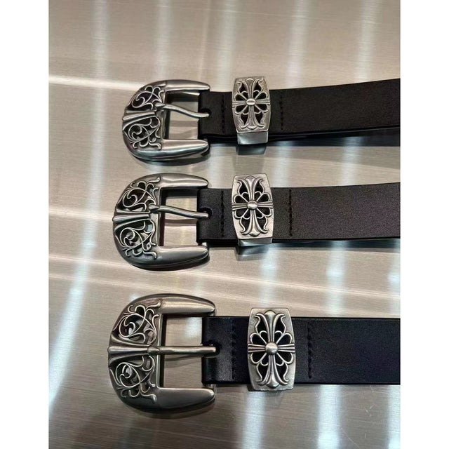 Wont Chrome Leather Belt