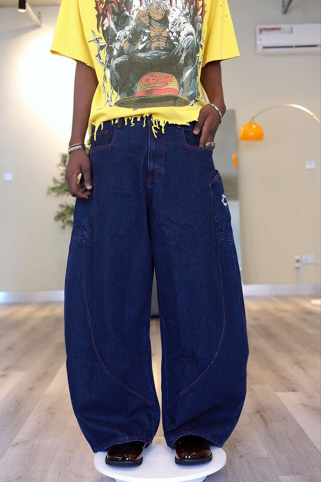 Curved Denim Pant (3 colors)