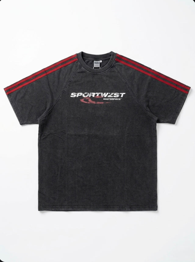 Acid Wash Stripe Tee