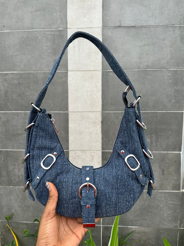Buckle denim bag
