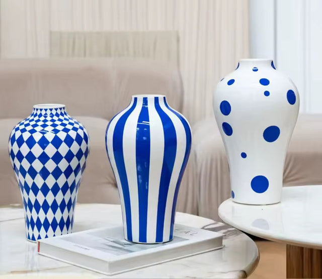 Blue Polka Dots Vase