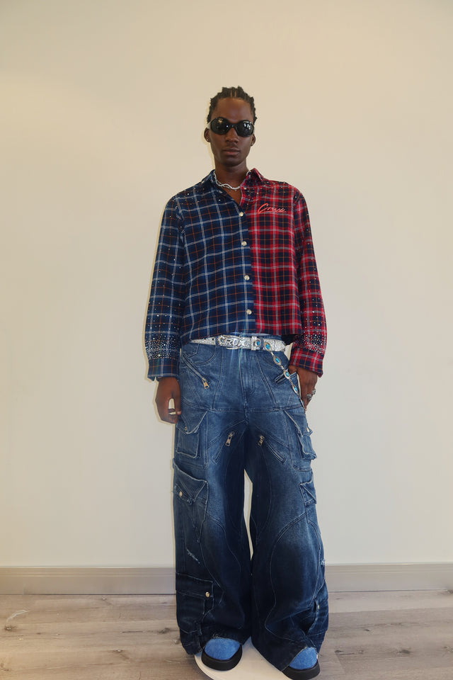 Mix Plaid Shirt