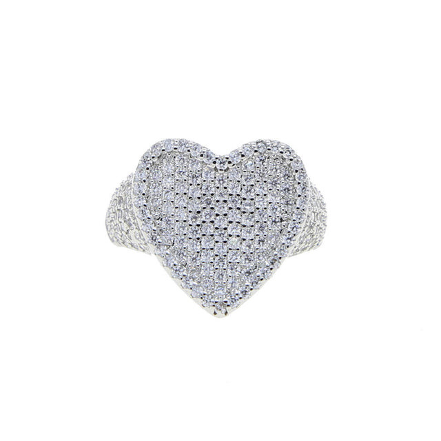 STUD HEART ICE RING