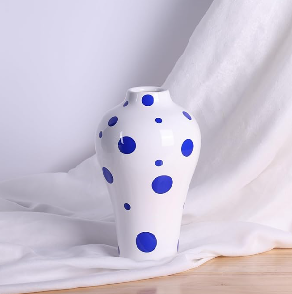 Blue Polka Dots Vase