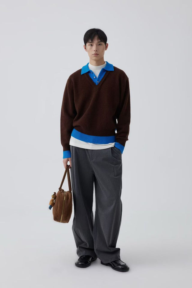 Collar Quarter Sweatshirt