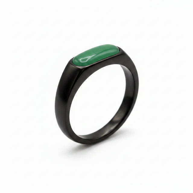Greenstone Black Ring by CRUX
