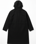 Black utility coat back - wrinkle-free