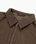 Brown Leather Jacket Detail Shot