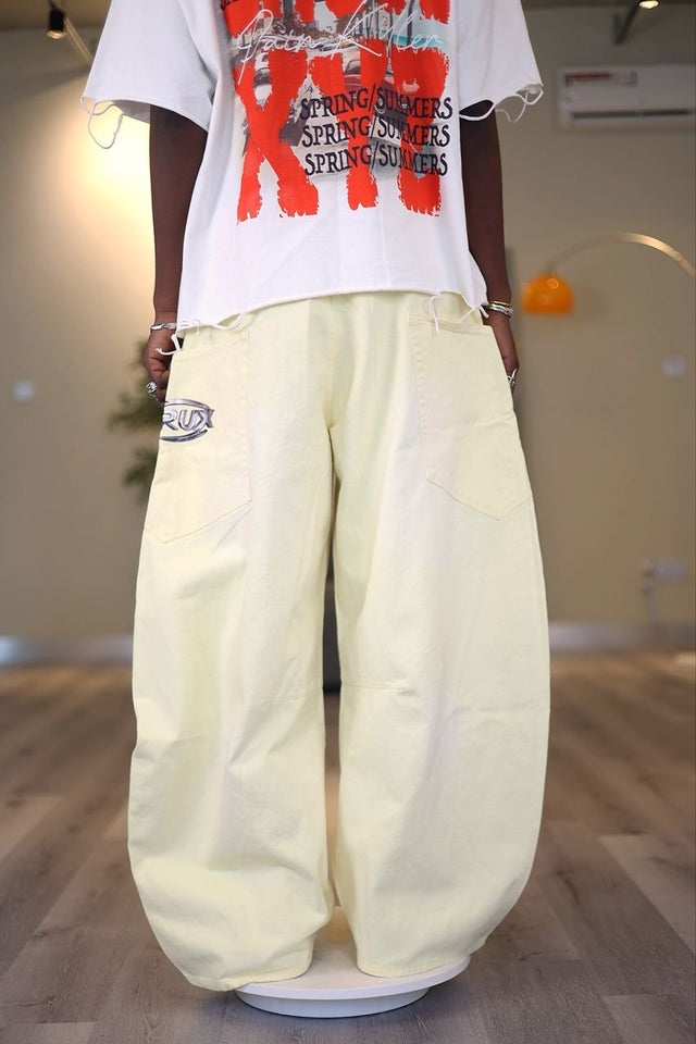 Curved Denim Pant (3 colors)