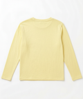 Crisp pale yellow t-shirt back
