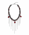 Red Gem cuban Neckpiece by CRUX