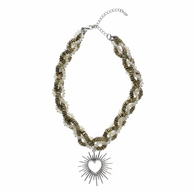 Spoke Heart Twist Neckpiece by CRUX