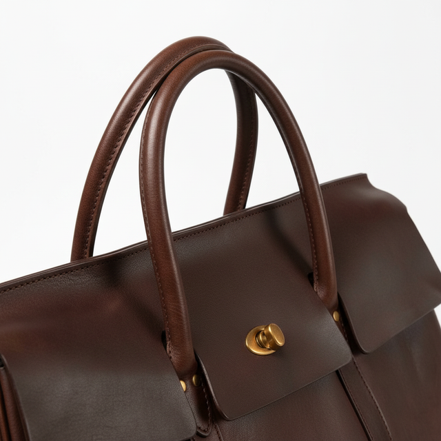 Handle and hardware attachment detail