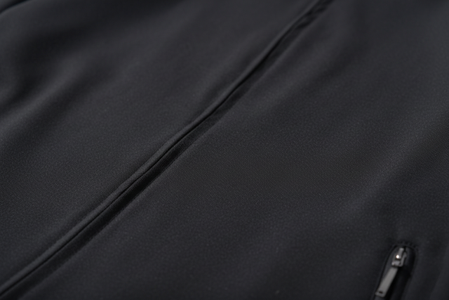 Black athletic jacket - detail close-up