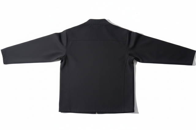 Black athletic jacket - back view