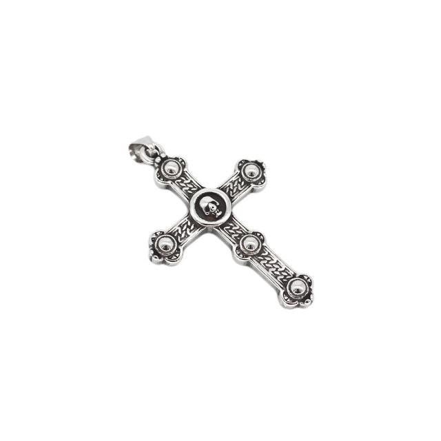 Teal Skull Cross Pendant