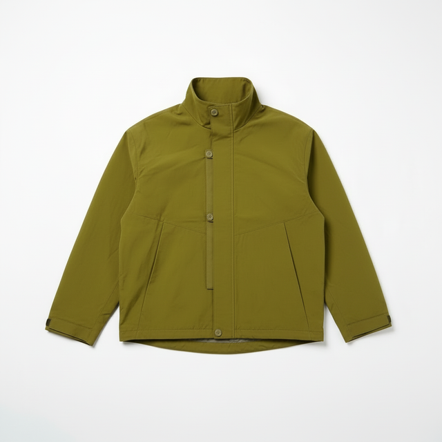 Perfectly ironed olive green jacket - wrinkle-free