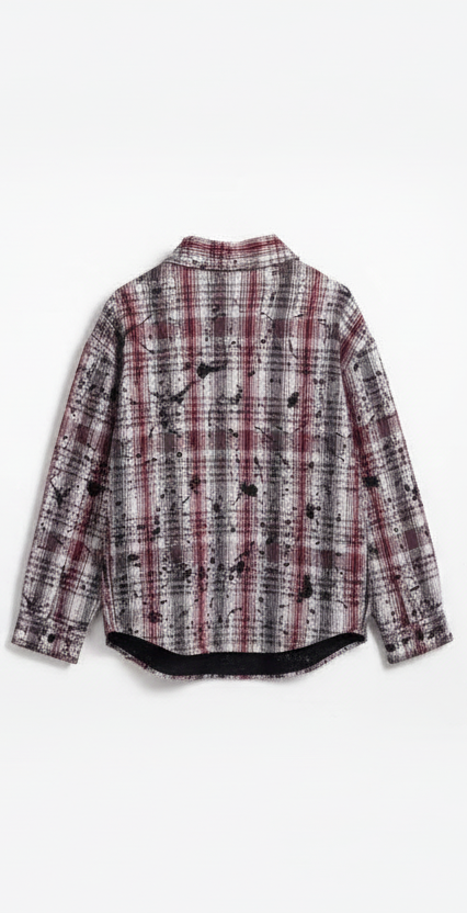 Professional e-commerce hero shot of Stud Splashy Shirt without hanger