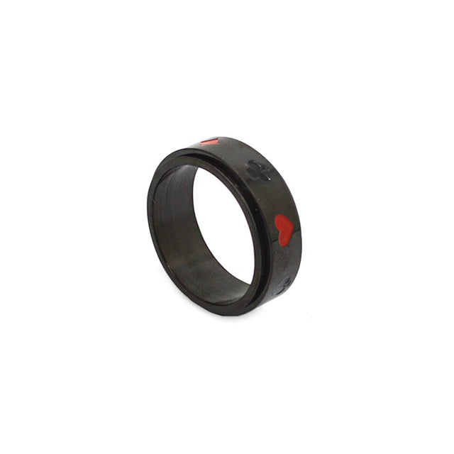 Suit Black Ring