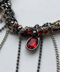 Red Gem cuban Neckpiece by CRUX