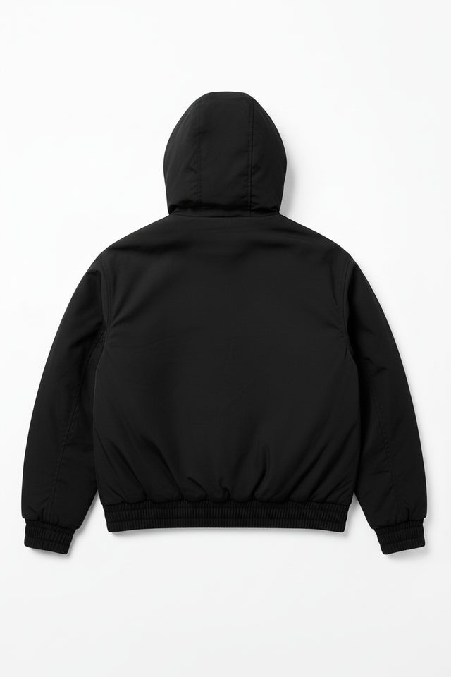 Refined back view bomber jacket