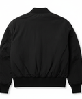 Refined Black Bomber Jacket - Back