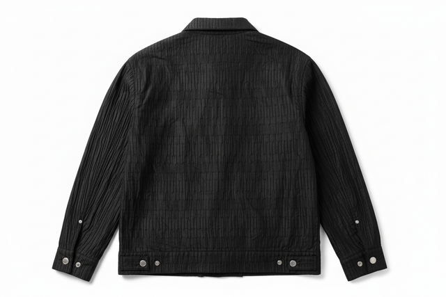 Refined Black Jacket Back View