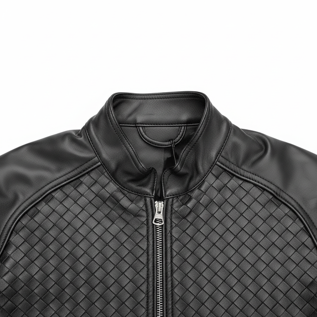 Woven Leather Jacket by CRUX