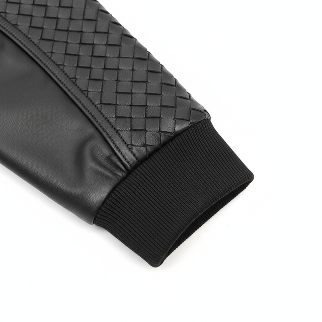 Woven Leather Jacket by CRUX