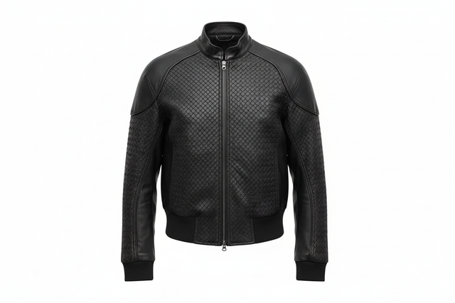 Woven Leather Jacket by CRUX