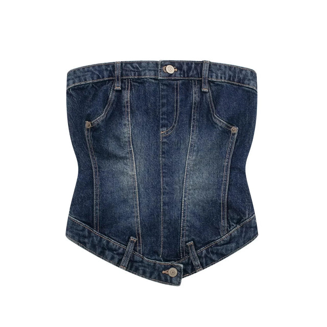 COUT DENIM TOP