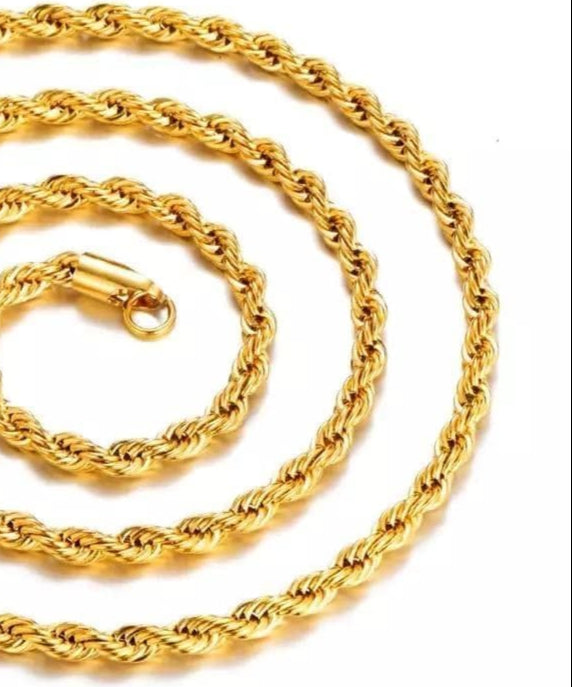 3MM TWIST GOLD CHAIN