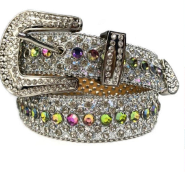IRID STUD RHINESTONE BELT