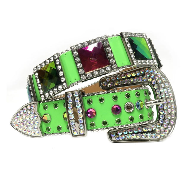 SQUARED RHINESTONE BELT