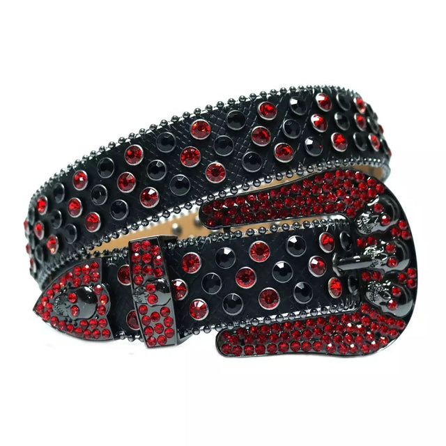 SKULL RHINESTONE BELT