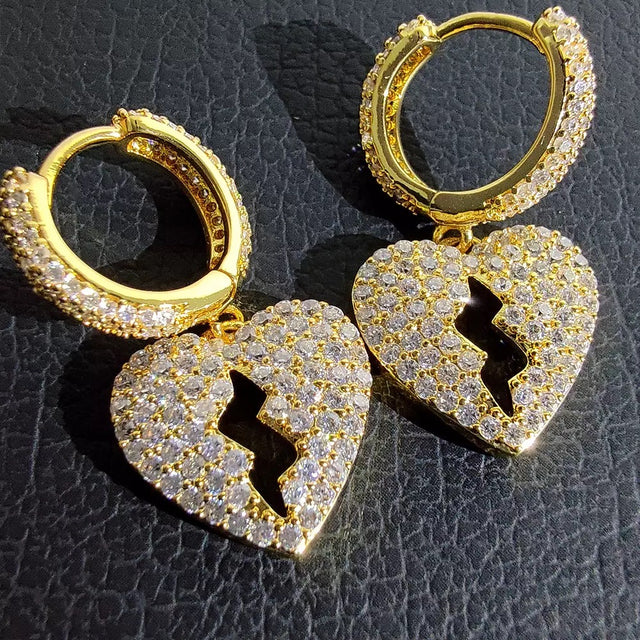 Broken Heart Earrings