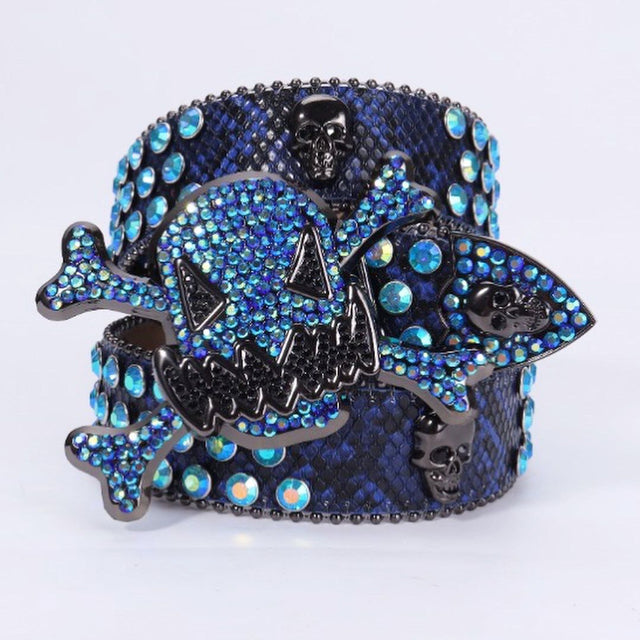 DANGER RHINESTONE BELT