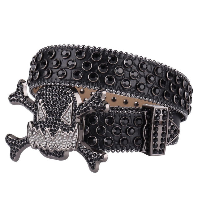 DANGER RHINESTONE BELT