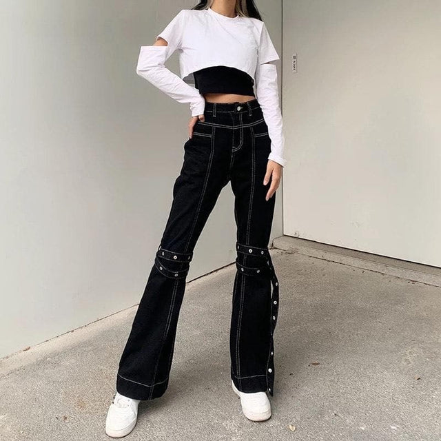 KNEE STRAP DENIM